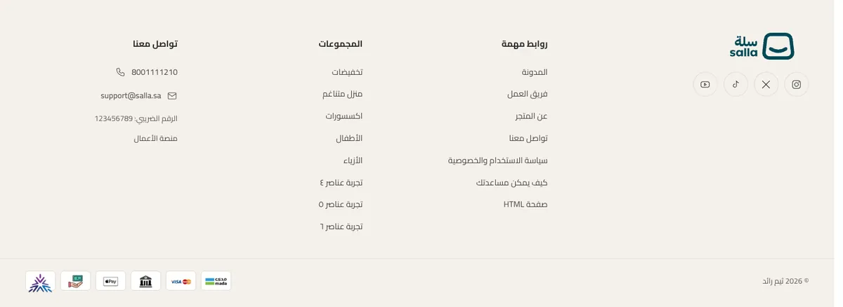 تذييل الصفحة