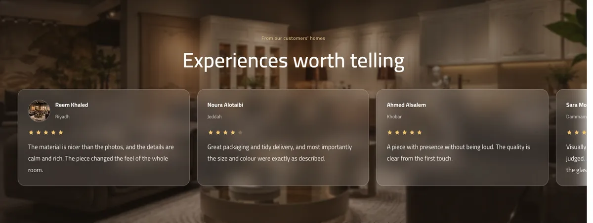Reviews over an image · desktop