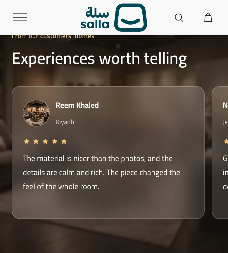 Reviews over an image · mobile