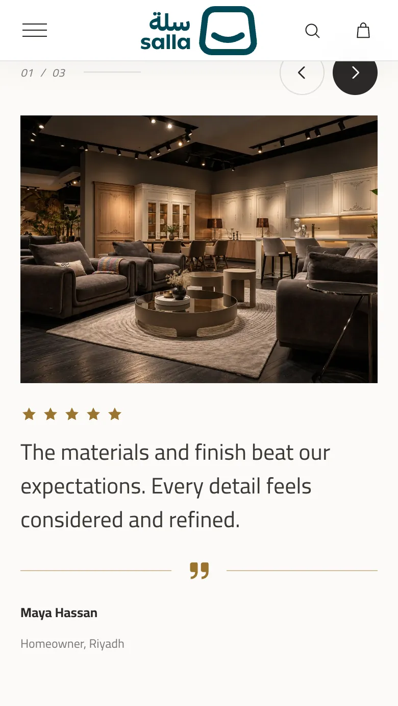 Testimonials · mobile